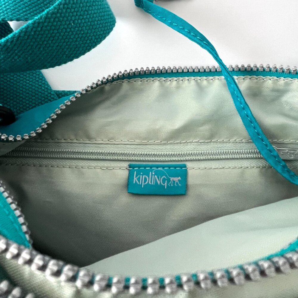 Kipling Alvar Crossbody Turquoise Zipper Bag, HB4061-484, Excellent Condition! - Picture 10 of 15